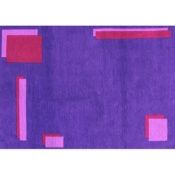 Ahgly Company Indoor Rectangle Abstract Pink Modern Area Rugs, 5' x 8'