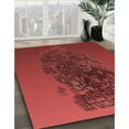 thumbnail image 3 of Ahgly Company Machine Washable Indoor Rectangle Transitional Tomato Red Area Rugs, 7' x 10', 3 of 7