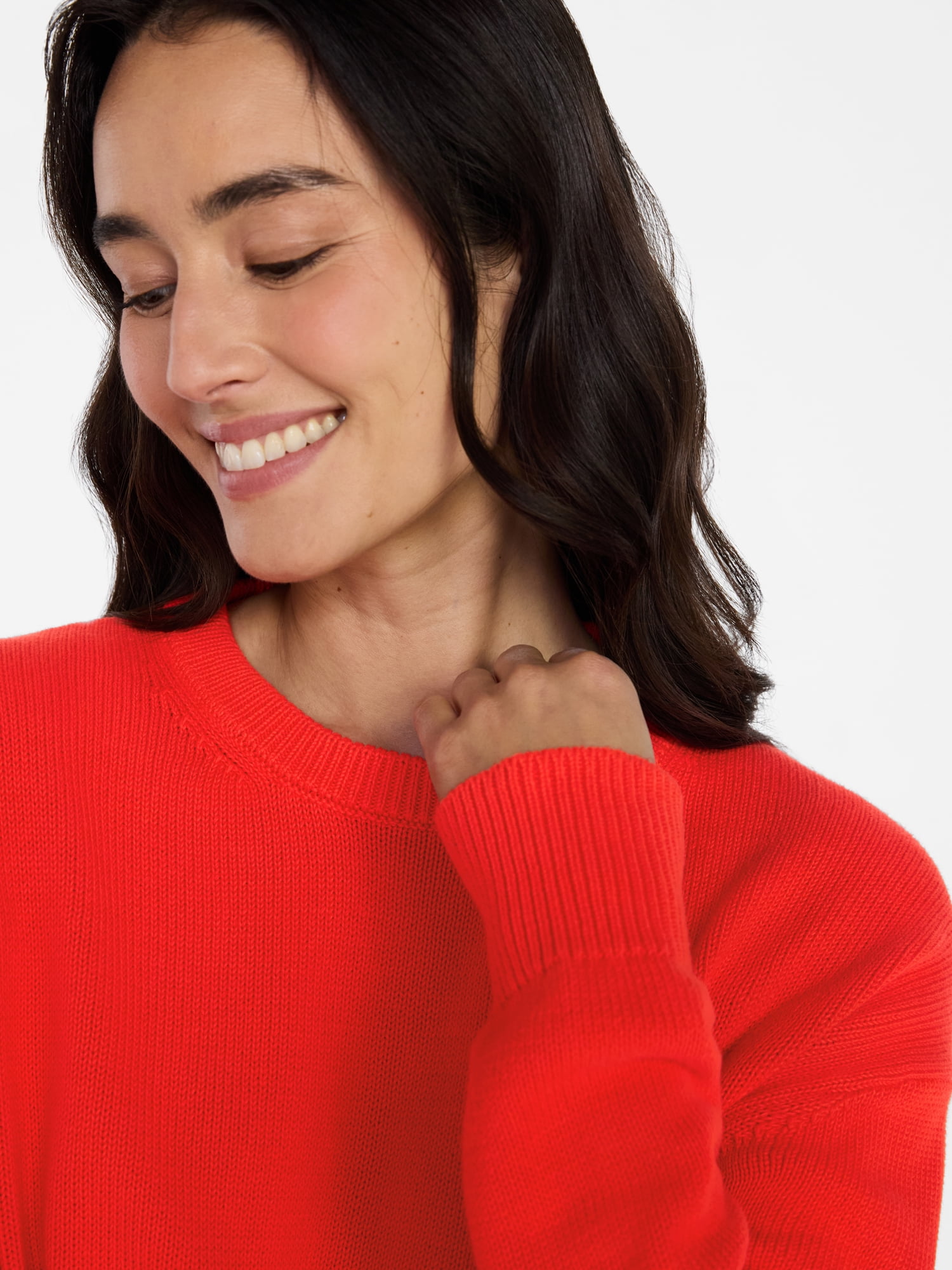 Time and Tru Women's Pullover Crewneck Sweater with Long Sleeves, Sizes XS-XXXL