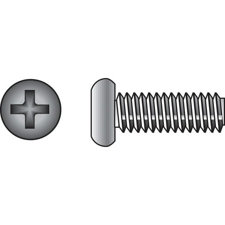 

Hillman No. 10-24 X 1/2 in. L Phillips Pan Head Stainless Steel Machine Screws 100 pk