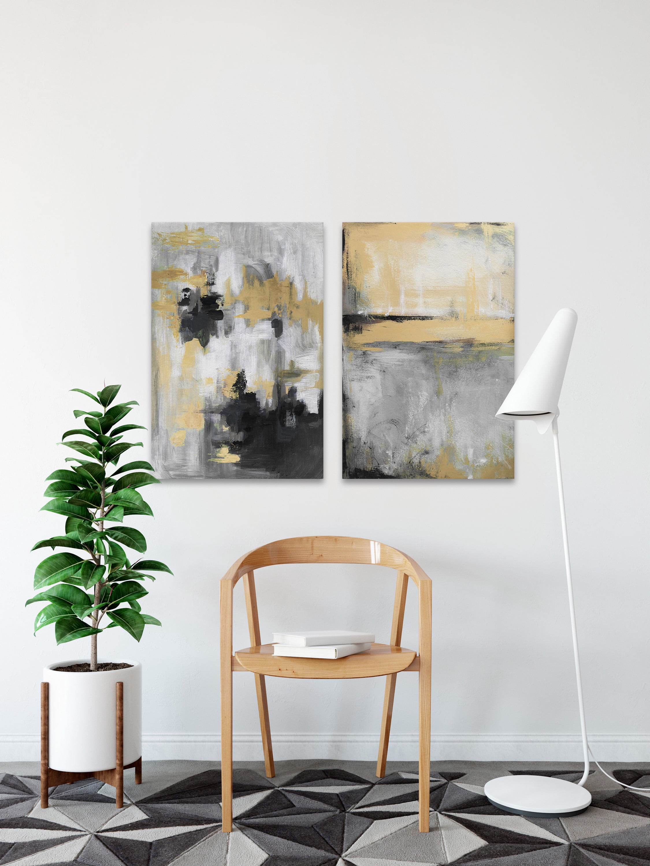 Marmont Hill Dark Cream Diptych