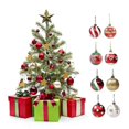 thumbnail image 3 of Bolas de Navidad de pintura transparente, adornos para árbol de Navidad de Año Nuevo, decoración para el hogar 2025, 6 piezas/caja, 6 cm, color 05, 3 of 4