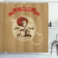thumbnail image 1 of Ambesonne Coffee Shower Curtain, Milky Taste Vintage Look, 69"Wx84"L, Pale Brown Vermilion, 1 of 3