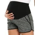 thumbnail image 1 of Ecavus Maternity Shorts Casual Stretchy Pregnancy Pants Heather Grey S, 1 of 4