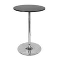 thumbnail image 1 of Table de Pub Ronde de 28 Pouces - Noire avec Pied Chromé, 1 of 1