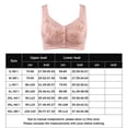 thumbnail image 2 of Conjunto de lencería Sujetador frontal con botones para mujer, ropa interior inalámbrica de alto soporte y cierre fácil (rosa 4XL) Cgtredaw Rosa T 24 para Mujer, 2 of 5