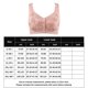 thumbnail image 2 of Conjunto de lencería Sujetador frontal con botones para mujer, ropa interior inalámbrica de alto soporte y cierre fácil (rosa 4XL) Ygjytge Rosa T 24 para Mujer, 2 of 5