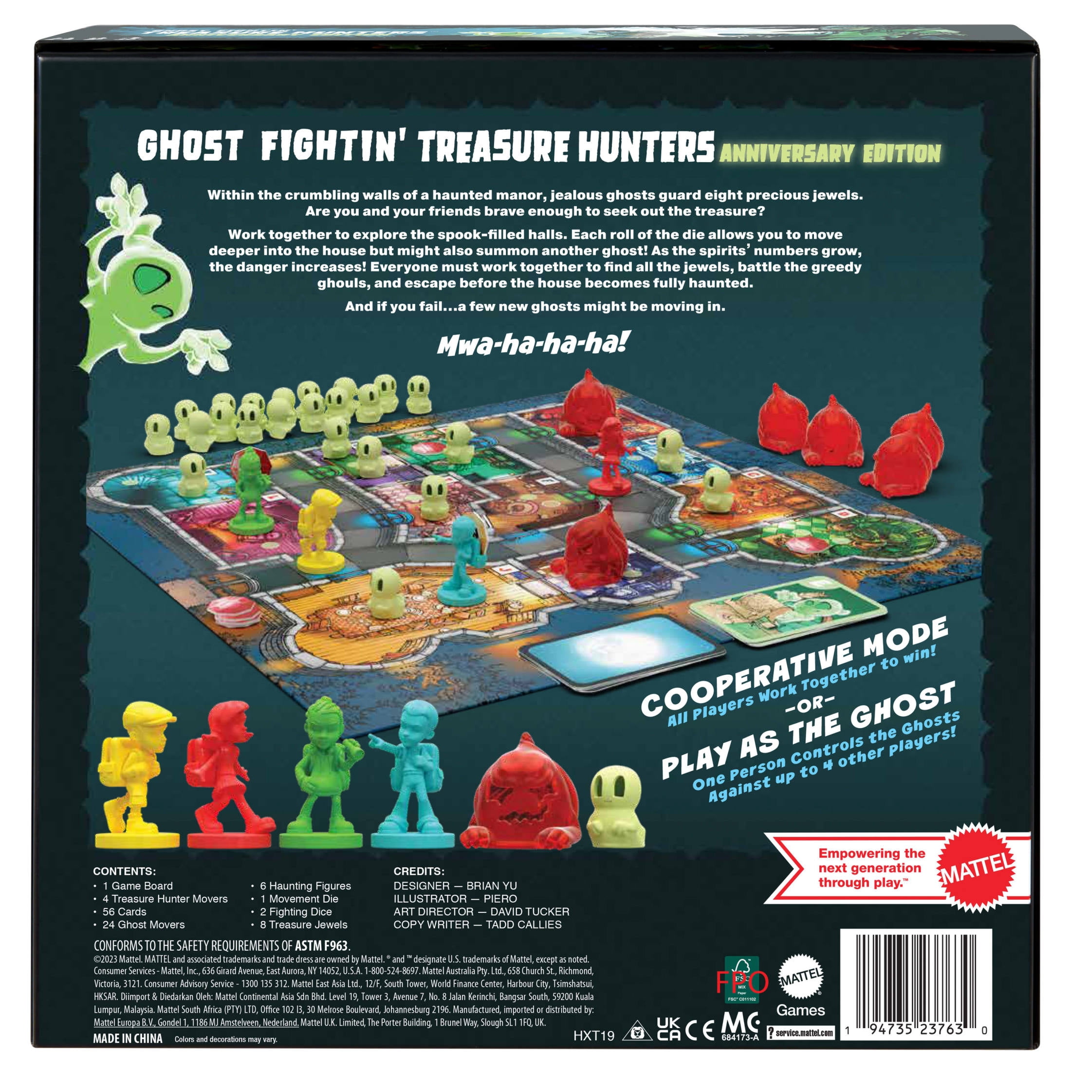 Ghost Fightin' Treasure Hunters Anniversary Edition Board Game, Cooperative Family Game with 2 Ways to Play for 2-5 Players