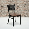 thumbnail image 2 of Flash Furniture HERCULES Series Black Coffee Back Metal Restaurant Chair - Cherry Wood Seat, 2 of 7