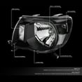 thumbnail image 2 of DNA Motoring for 05-11 Toyota Tacoma Black Housing Clear Corner Headlight Replacement Lamps, 2 of 7