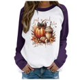 thumbnail image 1 of WEAIXIMIUNG Sweat-Shirt pour Femmes Grande Taille Décontracté Jour de l'Action de Grâce Sans Capuche Col Rond avec Manches Épaules Pull Imprimé, 1 of 3