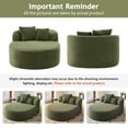 thumbnail image 6 of Harper & Bright Designs Foam Chaise Indoor Lounge, Corduroy Boneless Curved Lounge Couch, Compressed Floor Single Sofa Chair with Two Supportive Pillows for Living Room , Green, 6 of 19