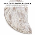 thumbnail image 3 of Evideco French Home Goods Curtain Holdbacks Set of 2 Magnetic Wooden Leaf Curtain Tiebacks - White, 3 of 8