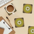 thumbnail image 6 of Xecao Yellow Mandala for MDF Cork Coaster 4 Pcs,Drink Coasters,Suit for House Warming Gifts New Home ,Coffee Table Decor-Square, 6 of 7