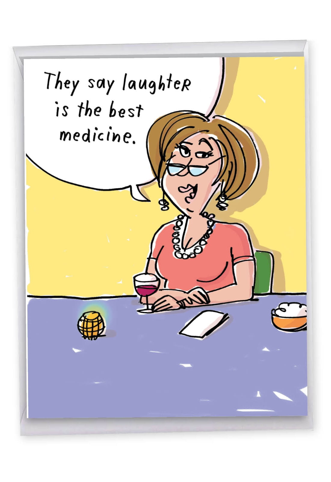 1 Large Funny Get Well Greeting Card (8.5 x 11 Inch) - Best Medicine ...