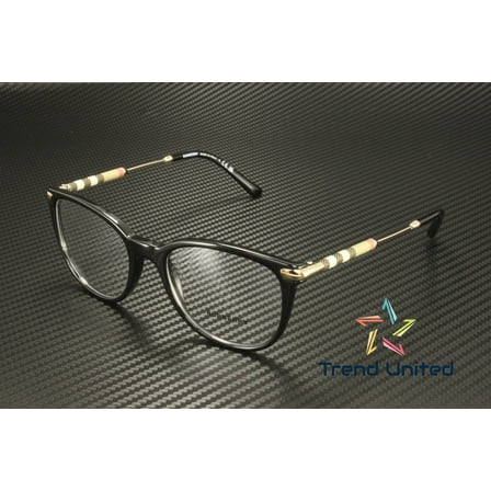 Burberry  Plastic Womens Square Eyeglasses Black 51mm Adult