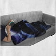 thumbnail image 6 of Fantasy World Soft Flannel Fleece Throw Blanket, Surreal Werewolf Electric Eyes in Full Moon Transformation Folkloric, Cozy Plush for Indoor and Outdoor Use, 70" x 90", Purple Blue, by Ambesonne, 6 of 6