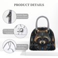 thumbnail image 4 of Fotbe Tribal Style Raccoon Bolsa de Almuerzo con Estampado, Lonchera Aislada, Contenedor de Comida Reutilizable Tipo Cooler a Prueba de Fugas, 4 of 6