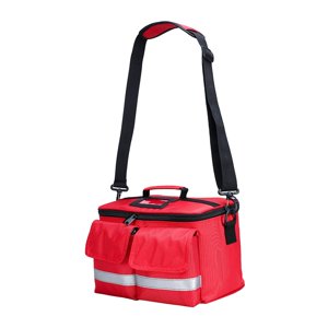 Bunblic First Aid Kit Bag Empty First Aid Bag Bottle Organizer First Responder Trauma Bag Emergency Kit Case for Travel Hiking Office red