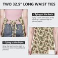 thumbnail image 6 of Beige Christmas Pine Cone Apron-Garden Aprons for Women with Pockets-Cotton Linen Waterproof Kitchen Cooking Gardening Aprons Adjustable for Kitchen,Cooking,BBQ and Salon 32"x27", 6 of 7