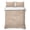 Beige, Tan, Cream, variant on Quilts Full Size Bedding Set, Blue Burlap Texture Lightweight Quilted Comforter, Farmhouse Nature Linen Grain Soft Reversible Bedspread Coverlet with Pillow Covers for All Season, 78" x 90"