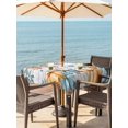 thumbnail image 2 of Outdoor Tablecloth with Umbrella Hole and Zipper, Orange Blue Fall Square Table Cloth 60x60 Inch Waterproof Tablecloth, Thanksgiving Pumpkins Harvest Botanical Vintage Picnic Table Cover for Patio, 2 of 7