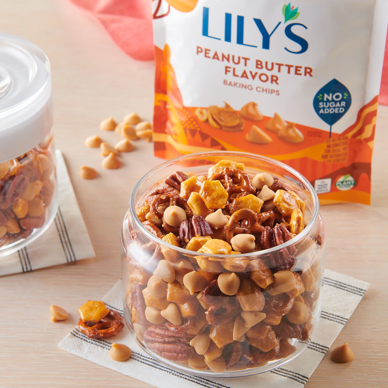 (3 pack) Lily's Peanut Butter Flavored No Sugar Added, Gluten Free Baking Chips, Bag 7 oz