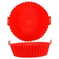 thumbnail image 5 of OFFIGAM Round Air Fryer Bakeware Containers 2Pcs Heat Distribution And Reusable Silicone, 5 of 8