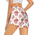 thumbnail image 4 of Picia Sloth with Donuts1 Pattern Women's 2 in 1 Athletic Running Shorts High Waisted Workout Casual Gym Sweat Shorts with Comfy Liner Zipper Pockets-, 4 of 9