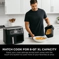 thumbnail image 4 of Ninja Foodi 4-in-1 8-Quart 2-Basket Air Fryer with DualZone Technology, Black - Air Fry, Roast, & More DZ100, 4 of 9