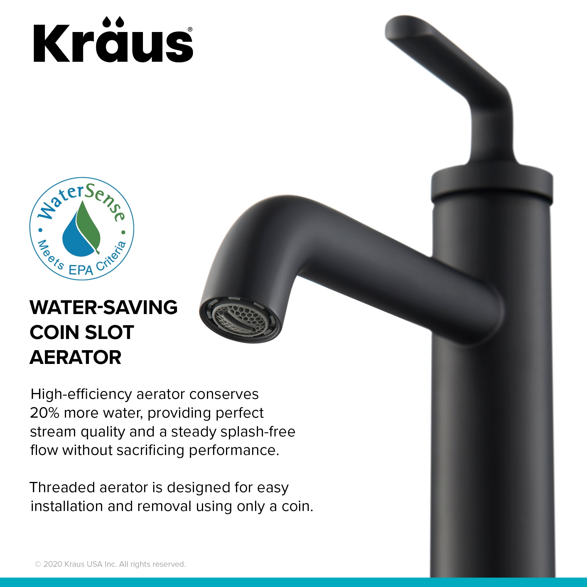 Ramus™ Single Handle Vessel Bathroom Sink Faucet with Pop-Up Drain in Matte Black (2-Pack)