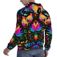 thumbnail image 6 of Wukai Mexican Flower Traditional1 Print Men Hoodies Fleece Sweatshirts Long Sleeve Sweaters Pullover Fall Outfits Winter Clothes-4X-Large, 6 of 7