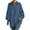 Navy, variant on CUSTG Woman Sweater Oversized Long Sleeve Solid Color Turndown Collar Loose Fit Comfortable Fall Winter Casual Knitwear