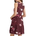 thumbnail image 6 of TaTaai Women Spring Summer V-Neck Random Print Sleeveless Button Front Long Dress Casual Fashion Soft for Beach Daily Holiday Outfit Gift, 6 of 7