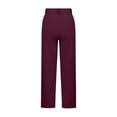thumbnail image 3 of Stamzod Womens Capri Pants with Pockets Fashion Solid Color Summer Slim Fit Stretch Straight Capris Casual Work Cropped Pants for Women Wine S, 3 of 5