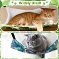 thumbnail image 5 of 2 Pieces Reversible Cat Hanging Hammock Soft Breathable Pet Cage Hammock with Adjustable Straps and Metal Hooks Double Sided Hanging Bed for Small Dogs Rabbits(Cat and Plaid,L), 5 of 10
