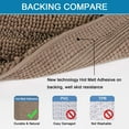 thumbnail image 4 of Bathroom Rugs Bath Rug Set 2 Piece Bathroom Contour Rug Toilet Mat Sets Non Slip Contour Bath Rug Ultra Thick Water Absorbent Striped Bath Mats(20" x 32" Plus 20" x 20" U, Taupe Brown), 4 of 6