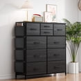 thumbnail image 2 of Aowos Dressers for Bedroom, Fabric Dresser with Side Pockets, Chest of Drawers for Bedroom, Closet, Hallway, Living Room, Sturdy Metal Frame, Wood Top, 2 of 10