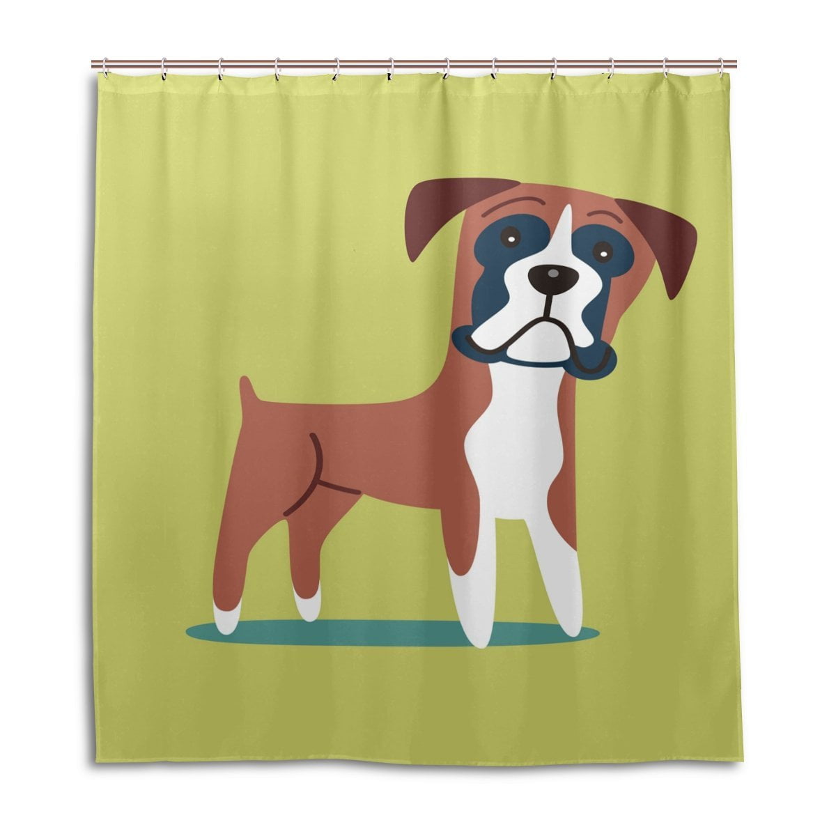 POPCreation Boxer Dog Shower Curtain Waterproof Bathroom Shower Curtain