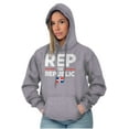 thumbnail image 3 of Dominicana Rep the Republic Cool Flag Unisex Plus Fleece Graphic Hoodie Brisco Brands 2X, 3 of 5