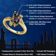 thumbnail image 2 of Gem Stone King 18K Yellow Gold Plated Silver Green Mystic Topaz and White Lab Grown Diamond Ring for Women (1.93 Cttw, Heart Shape 6MM, Gemstone Birthstone, Available in Size 5, 6, 7, 8, 9), 2 of 6