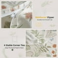 thumbnail image 5 of NAYOROOM Green Leaves Duvet Cover King, 3 Pieces Chic Garden Style Botanical Floral Reversible Bedding Sets for Adults, 5 of 11