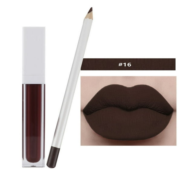 Fiudx Set Up Brillo Labial, Lápiz Labial de Larga Duración, Brillo Labial Mate Hidratante, Fórmula Resistente Al Agua, Maquillaje Diario, Ideal para Mujeres de Moda, 21 Tonos Disponibles
