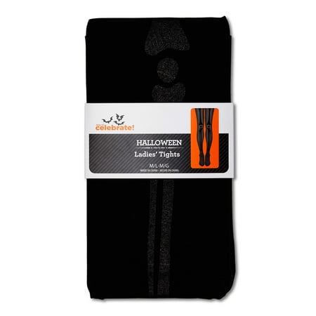 Way To Celebrate Women's Halloween Skeleton Tights, 1 Pair