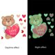 thumbnail image 4 of Uuiauoio Valentines Day Glows Stickers Patterns Stickers Window Clings, Hearts Roses Heart Window Decals Happy Valentine's Day Decor, 4 of 6
