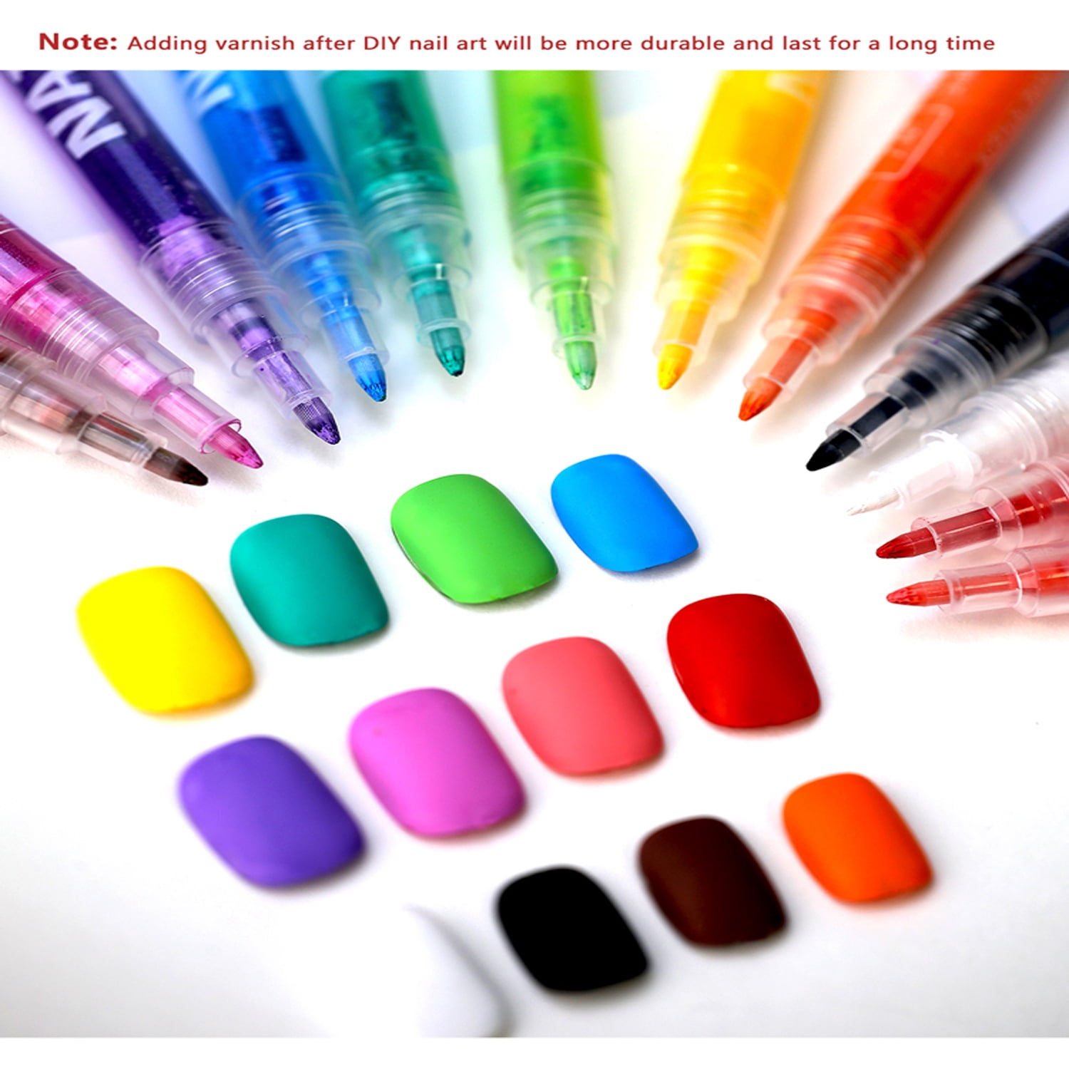 7 Colors Nail Art Pens Set - Nail Polish Pens Graffiti Nail Dotting Tools Acrylic Paint Pens Drawing Painting Point Liner Pen for Nails Art Design Manicure Nail Pens for Home & Salon DIY