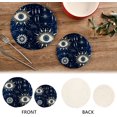 thumbnail image 4 of Eyes Snowflakes Round Woven Potholders Set Trivets for Hot Dishe Heat Resistant Non-Slip Trivets for Cooking and Baking Kitchen Home Decor, 4 of 7