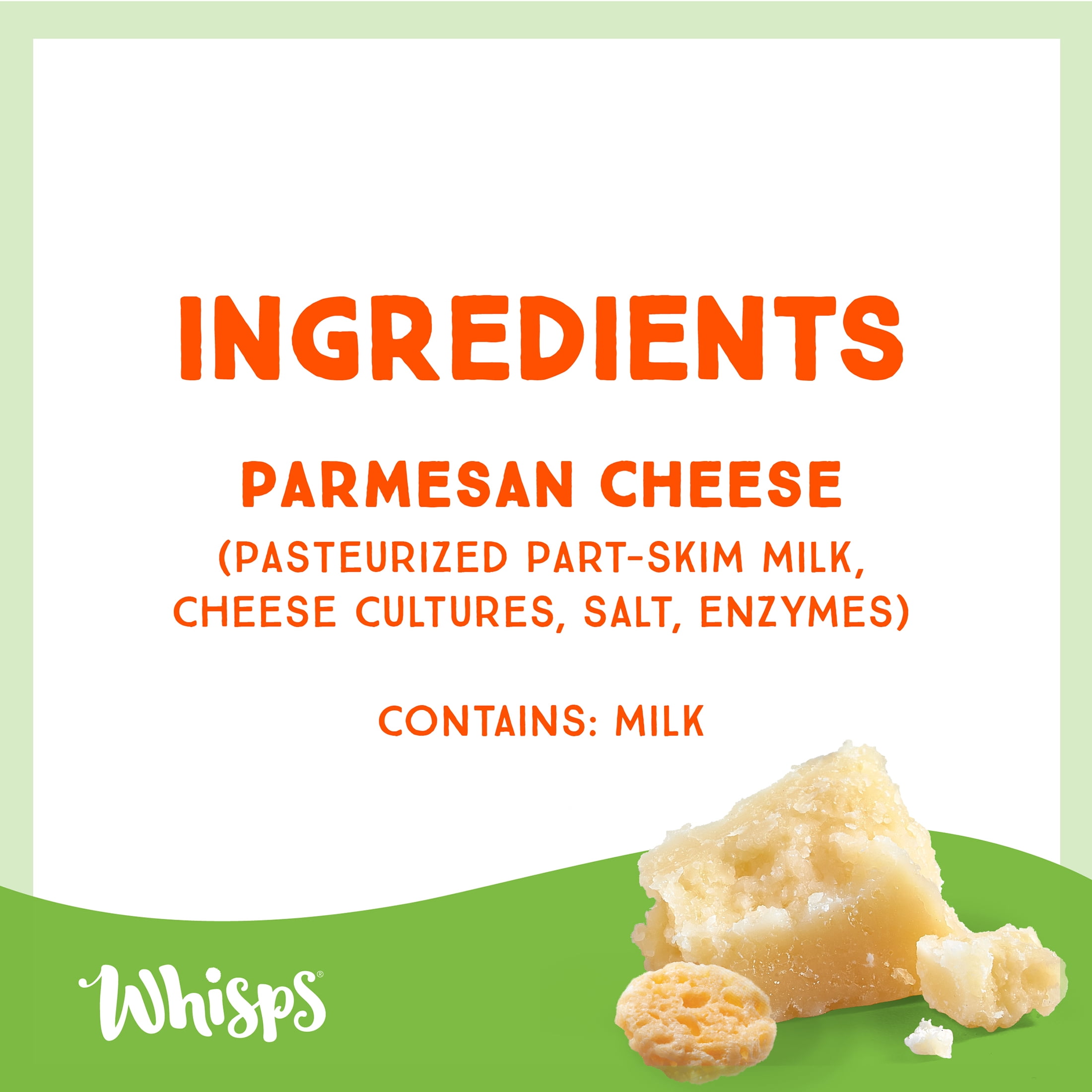 Whisps Parmesan Cheese Crisps, 100% Real Cheese Baked Snack, 1.95 oz