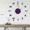 thumbnail image 3 of Pompotops Clearance Sales Frameless DIY Wall Mute Clock Mirror Sticker Home Office Decor, 3 of 5