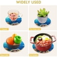 thumbnail image 5 of Coolnut Ocean Pot Holder Set of 2, Heat Resistant Round Cotton Hot Pads Table Mats Trivets for Hot Dishes/Pot/Bowl/Teapot/Hot Pot Holders, 7" + 9.45", 7 Inch + 9 Inch, 5 of 7